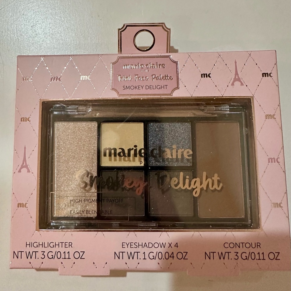 3 for $20 NWT MARIE CLAIRE Total Face Palette - Eyeshadow, Highlighter & Contour